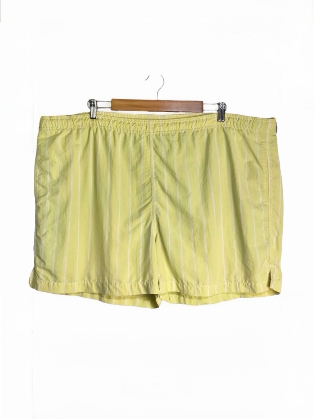 Tommy Bahama Mens Striped Swim Trunks Yellow White Stripe Board Shorts Size XL